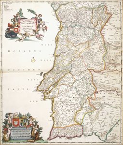 Karte von Portugal, ca. 1680 von Frederik de Wit