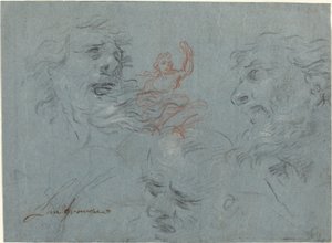 Studie von Köpfen (recto)