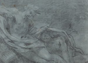 Zwei liegende Figuren [verso] von French 17th Century