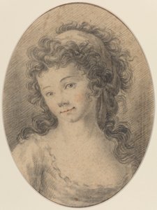Porträt eines Mädchens von French 18th Century