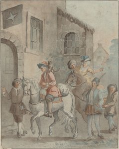 Ankunft in einem Gasthaus
