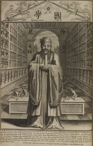 Porträt des chinesischen Denkers und Sozialphilosophen Konfuzius, 551 v. Chr. - 479 v. Chr.
