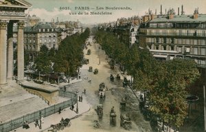Boulevards von Paris, gesehen vom Boulevard de la Madeleine von French Photographer
