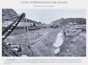 Panamakanal, Arbeiten an der Culebra von French Photographer