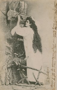 Crois Espere Aime (Glaube Hoffnung Liebe). Postkarte gesendet im Jahr 1913 von French Photographer