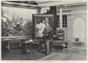 Francois Flameng in seinem Atelier von French Photographer