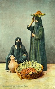 Obsthändler in Kairo, Ägypten von French Photographer