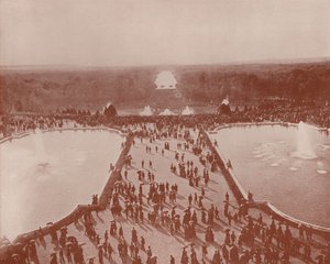 Gesamtansicht von den Palastgärten der Grandes Eaux, Versailles