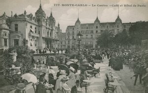 Hotel de Paris Monte-Carlo in Monte Carlo, Monaco, Frankreich. Postkarte gesendet im Jahr 1913