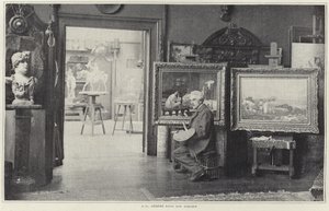 Jean-Leon Gerome in seinem Atelier von French Photographer