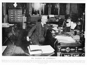 Joseph Caillaux spricht im Radio im Jahr 1925, aus Le Monde Illustré, 1925