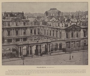 Die Kommune von Paris, Palais-Royal, Außenansicht von French Photographer