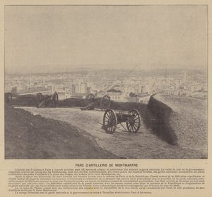 La Commune de Paris, Montmartre Artilleriepark (s/w Foto)