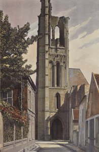 Larchant, Kirchturm der Kirche, Westseite von French Photographer