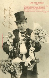 Mann, beladen mit Kindergeschenken von French Photographer