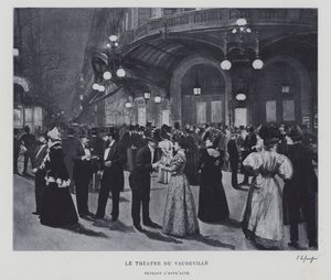 Vor dem Théâtre du Vaudeville, Paris, während der Pause von French Photographer