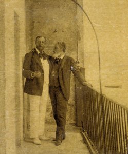Paul Deroulede (1846-1914) und Jean Sully Mounet genannt Mouney-Sully (Mounet Sully) (1841-1916) in San Sebastian