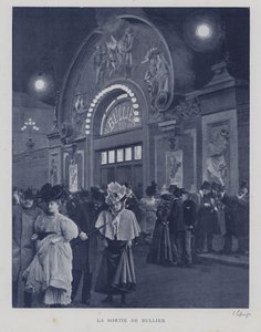 Menschen verlassen den Bal Bullier, Paris von French Photographer