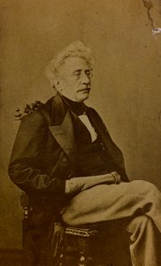 Porträt von Hippolyte Bellangé, französischer Maler und Lithograf; Visitenkarte (s/w Foto)