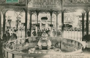 Quelle der Grand Grille Quelle in Vichy. Postkarte gesendet im Jahr 1913 von French Photographer