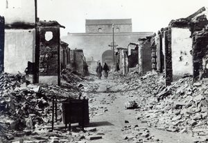 Die Zerstörung in China während des Boxeraufstands von 1900