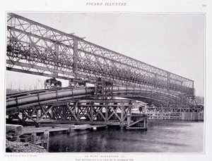 Die Arbeiten an der Brücke Alexander III am 15.12.1898 - in „The Figaro Illustrated“ von French Photographer
