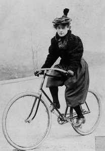 Frau auf einem Fahrrad, 1894