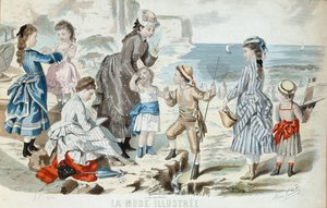 Ein Strand in der Normandie, 1875 von French School