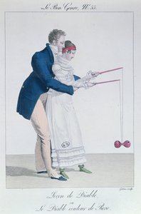 Ein Spiel von Diabolo, frühes neunzehntes Jahrhundert (Farbstich) von French School