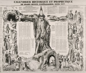 Ein historischer und prophetischer Kalender von Michel Nostradame (Nostradamus) (1503-66) 1847