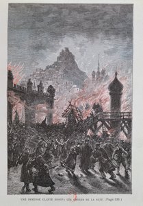 Ein riesiges Licht zerstreute die Schatten, aus Michael Strogoff von Jules Verne, 1893
