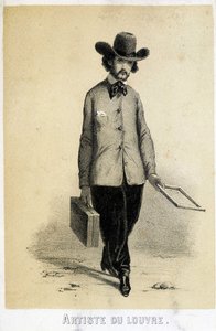 Ein Künstler des Louvre - Lithografie