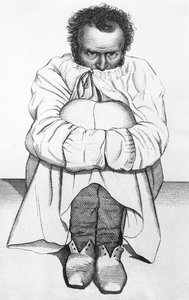 Ein Verrückter, Illustration aus einem Buch von Jean Étienne Dominique Esquirol (1772-1840) von French School