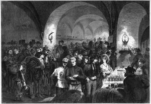 Ein Café befindet sich im Keller des Esterhazy-Palastes (Esterhazykeller) in Wien, Österreich