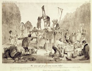 A ceux qui ses presentes verront, salut!, Platte 406 und 407, Nr.194, La Caricature, gedruckt von Delaunois