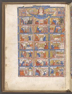 Ganzseitige Miniatur der Künste und Wissenschaften aus Li Livres dou Tresor von Brunetto Latini