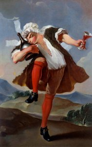Ein gutes Flaschenweinhändler-Schild. Anonymes Gemälde um 1760. Paris, Musée Carnavalet von French School