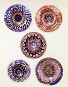 Gruppe von St. Louis konzentrischen Millefiori-Gewichten