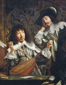 Musikakademie oder Treffen von Amateuren, ca. 1640 (Detail) von French School