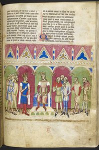 Add. MS 12228, f.223, Roman du Roy Meliadus de Leonnoys, c.1352 (Pergament) von French School