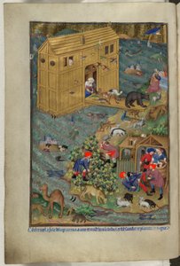 Der Auszug aus der Arche, aus dem Stundenbuch (Die Bedford-Stunden) ca. 1410-30 von French School