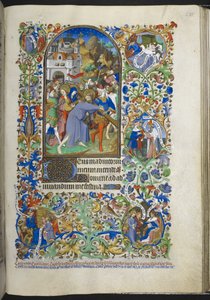Stunden der Passion [Sext], Christus trägt das Kreuz, aus dem Stundenbuch (The Bedford Hours) ca. 1410-30 von French School