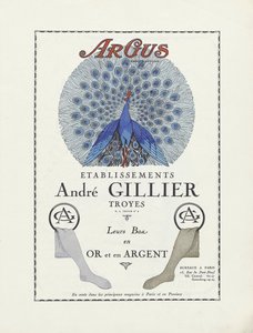 Werbung für Etablissements Andre Gillier, veröffentlicht 1924 von French School