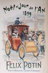 Werbung für Felix Potin, Weihnachten und Neujahr 1899 von French School