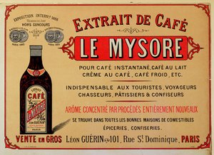 Werbung für Le Mysore Kaffeeextrakt von French School