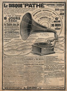 Werbung für Phonographen „Pathe“ 1907 - Le disque pathe von French School