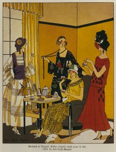 Nachmittagskleider für den Tee, Modeplatte aus Art Gout Beaute Magazin, 1924 von French School