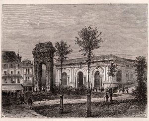 Aix-les-Bains - Savoyen - der römische Bogen von Campanus - Gravur in „La France illustrée: Geographie, Geschichte, Verwaltung, Statistik“ von V.A. Malt-Brown. 1884 von French School