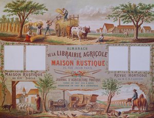 Almanach der Landwirtschaftsbuchhandlung La Maison Rustique, ca. 1860