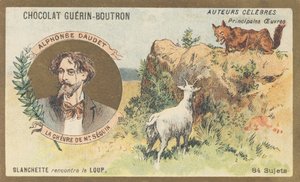 Alphonse Daudet (1840-1897), französischer Schriftsteller und Dramatiker, Autor von „La chèvre de Monsieur Seguin“, eine der Kurzgeschichten aus „Lettres de mon moulin“
